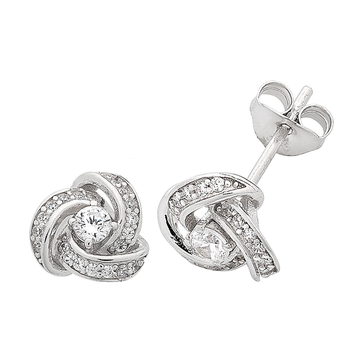 Sterling Silver Knot Earrings