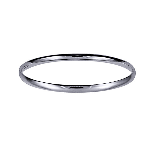 Silver Half Round Bangle