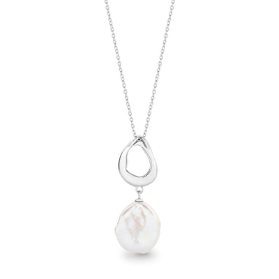 Silver Pearl 'Ora' Necklace