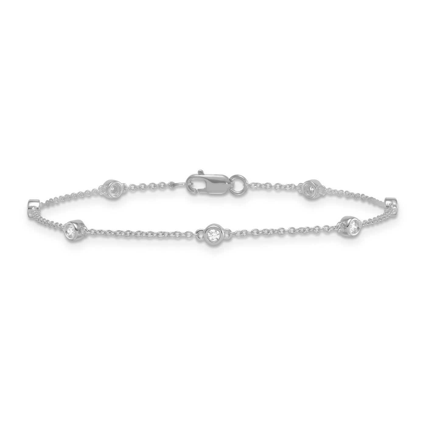9K White Gold Lab Grown Diamond Bracelet