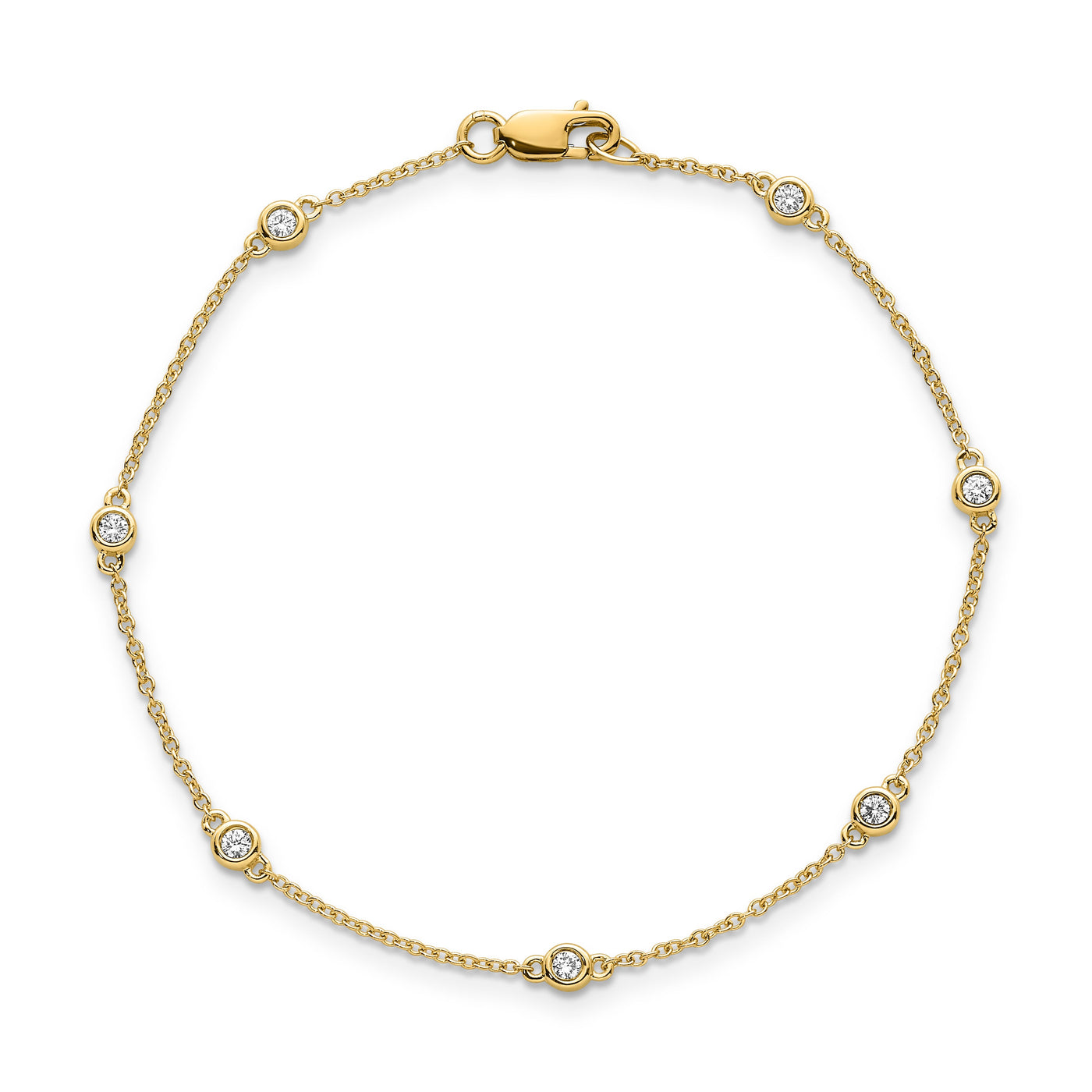 9K Yellow Gold Lab Grown Diamond Bracelet