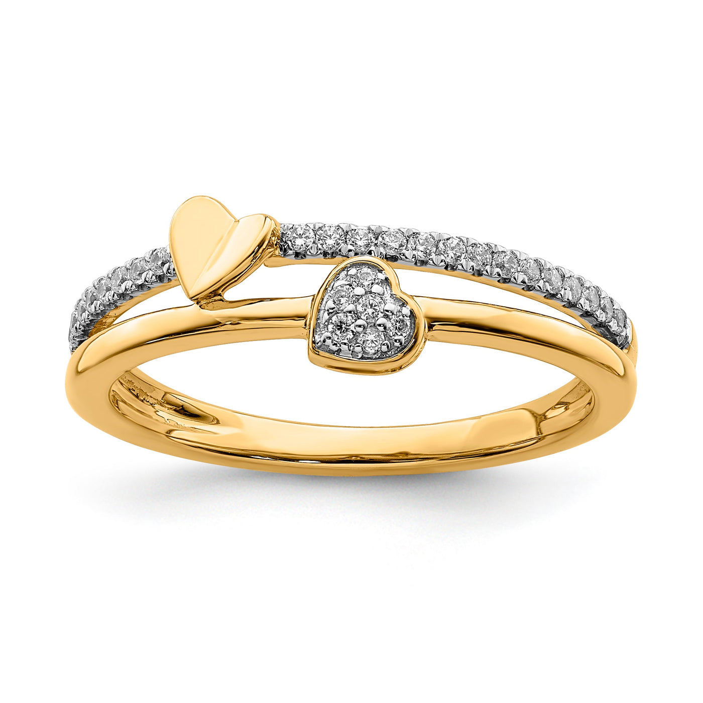9K Yellow Gold Lab Grown Diamond Butterfly Ring