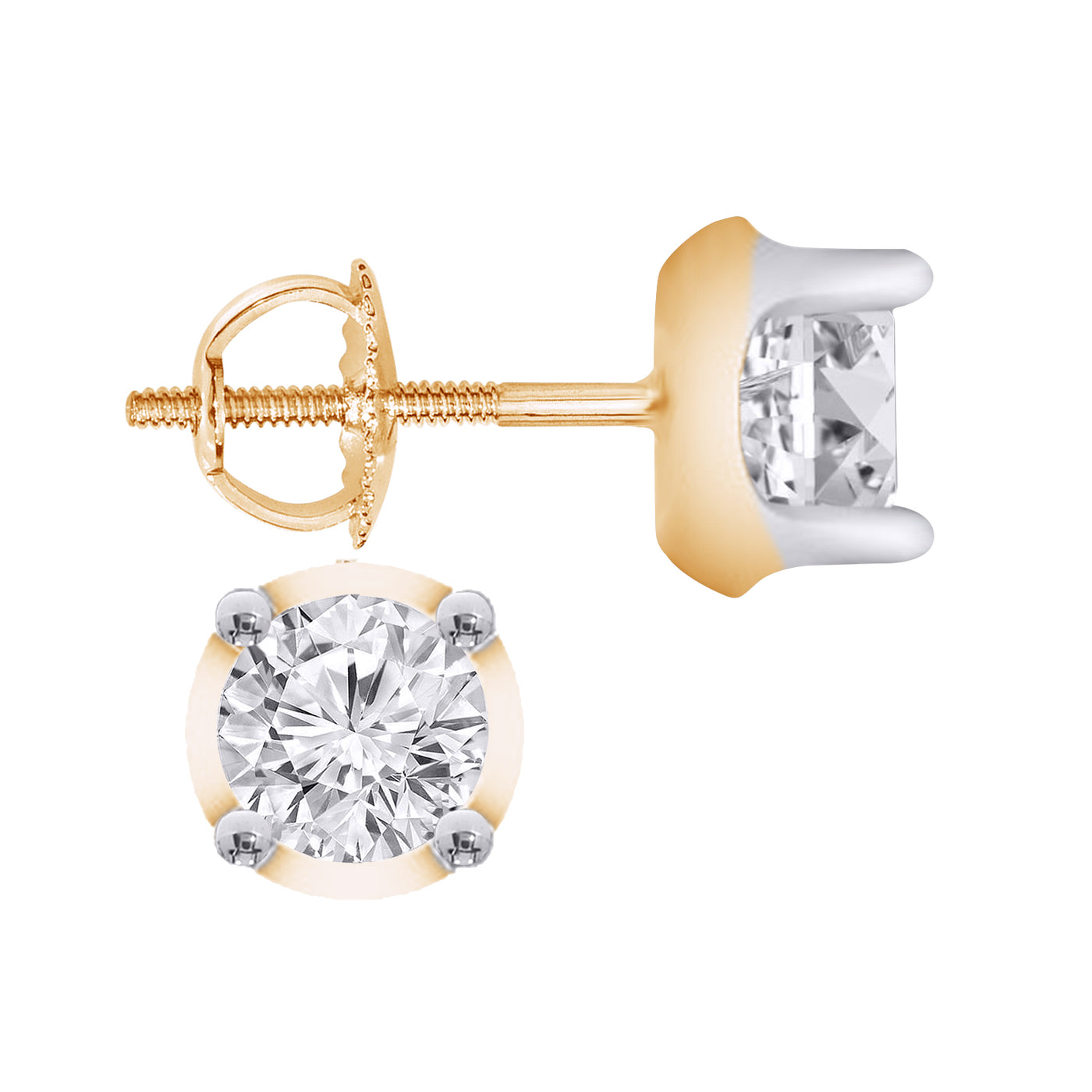 14K Lab Grown Diamond Stud Earrings