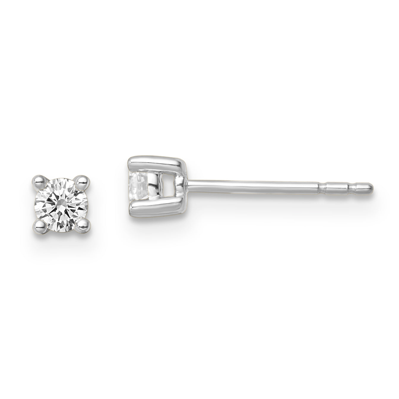 9K White Gold Lab Grown Diamond Stud Earrings