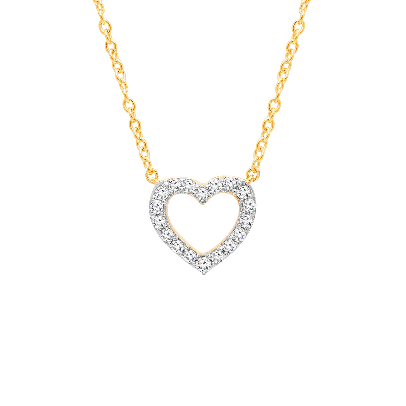 9K LAB GROWN DIAMOND HEART NECKLACE