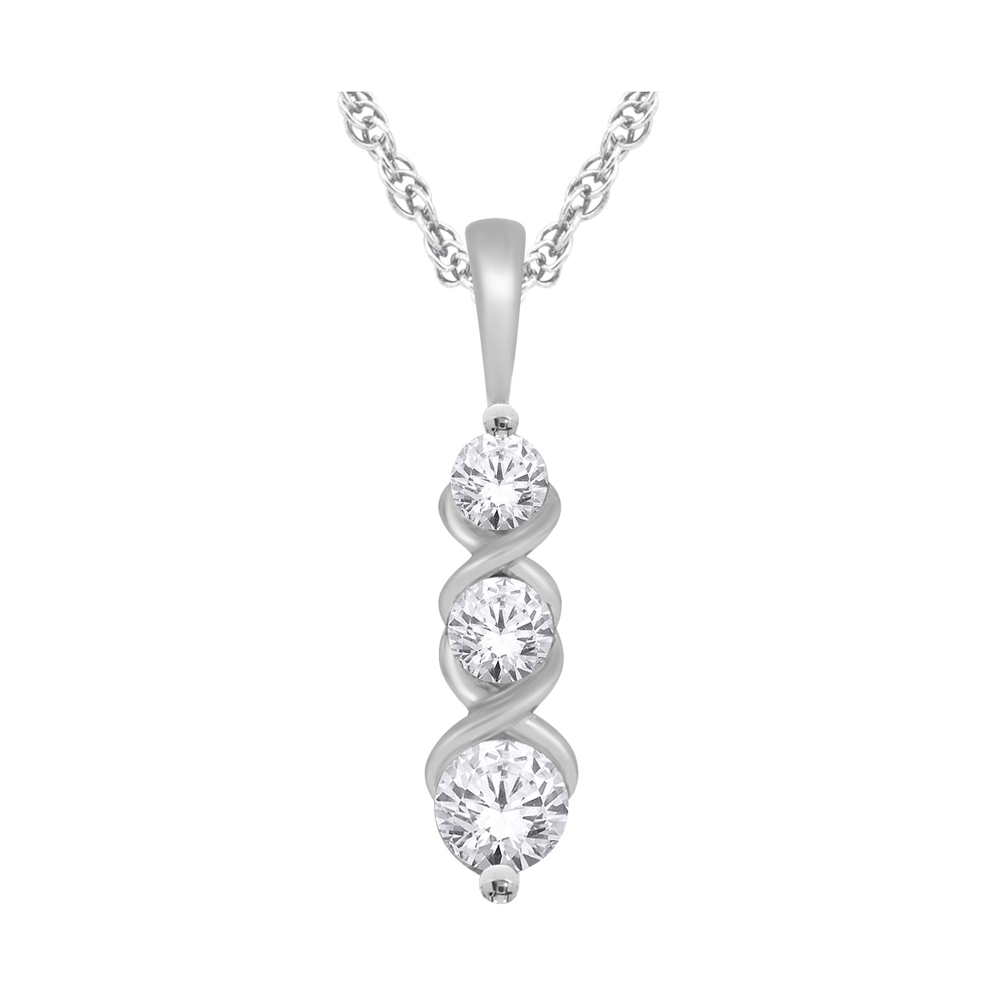 10K Lab Grown Diamond Drop Pendant