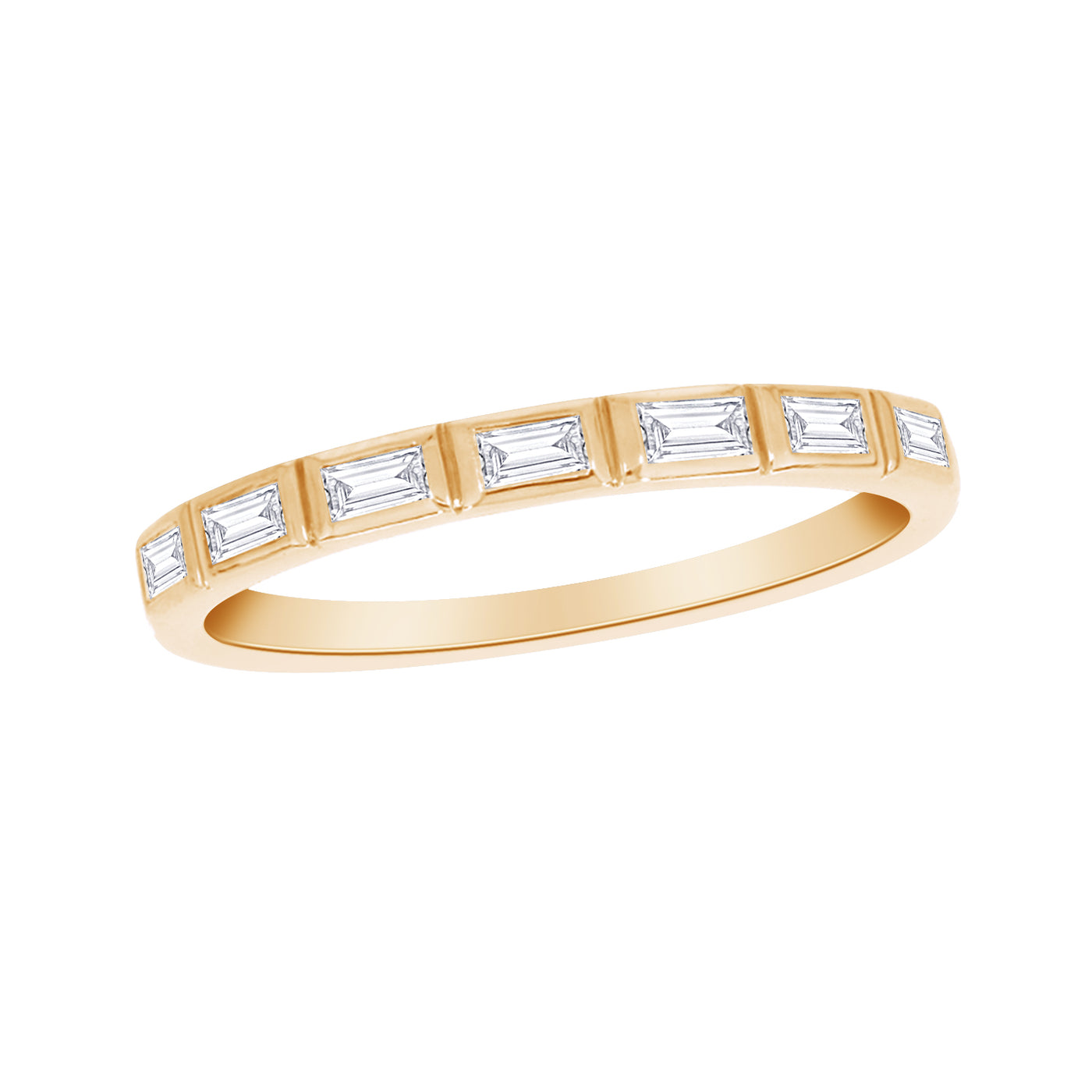 10K Baguette Diamond Band