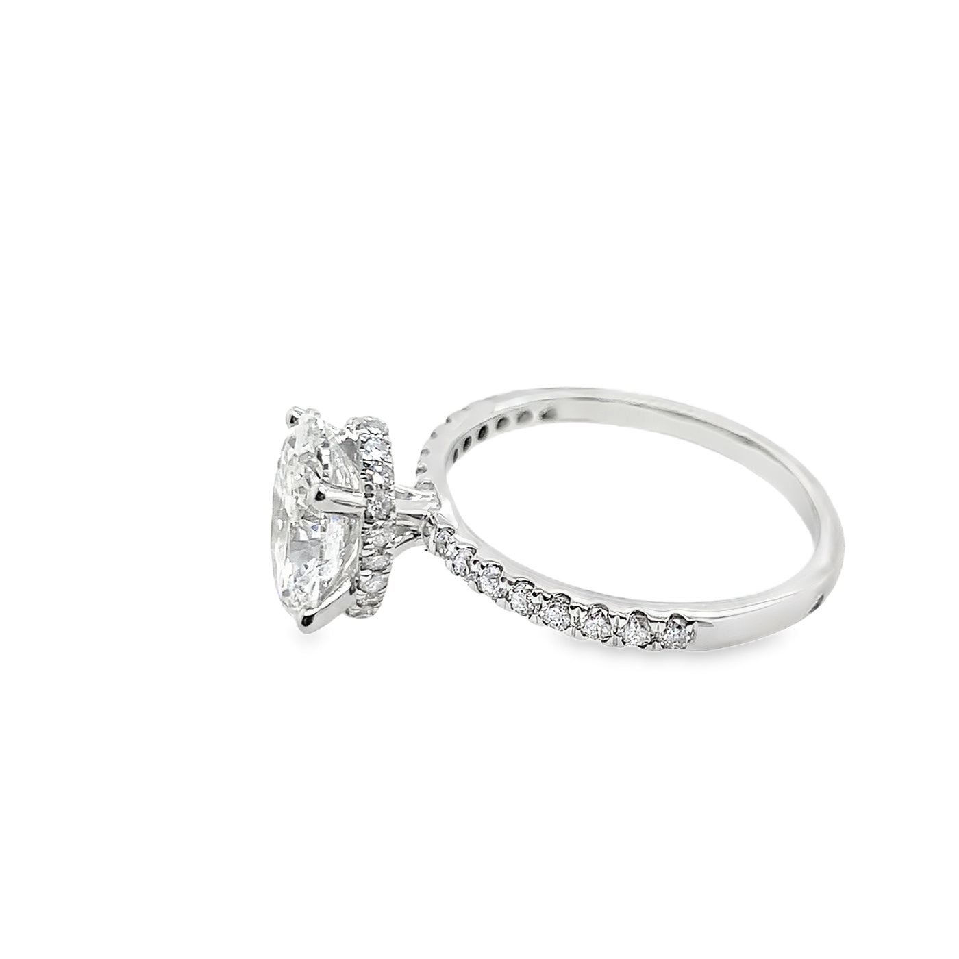 14k Lab Grown Hidden Halo Diamond Ring