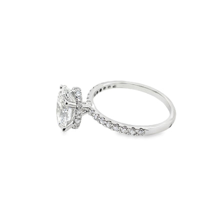 14k Lab Grown Hidden Halo Diamond Ring