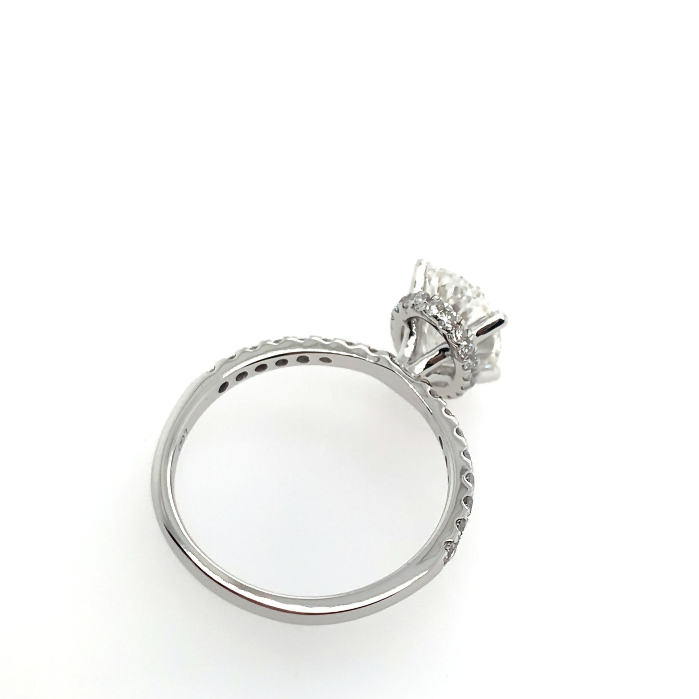 14k Lab Grown Hidden Halo Diamond Ring