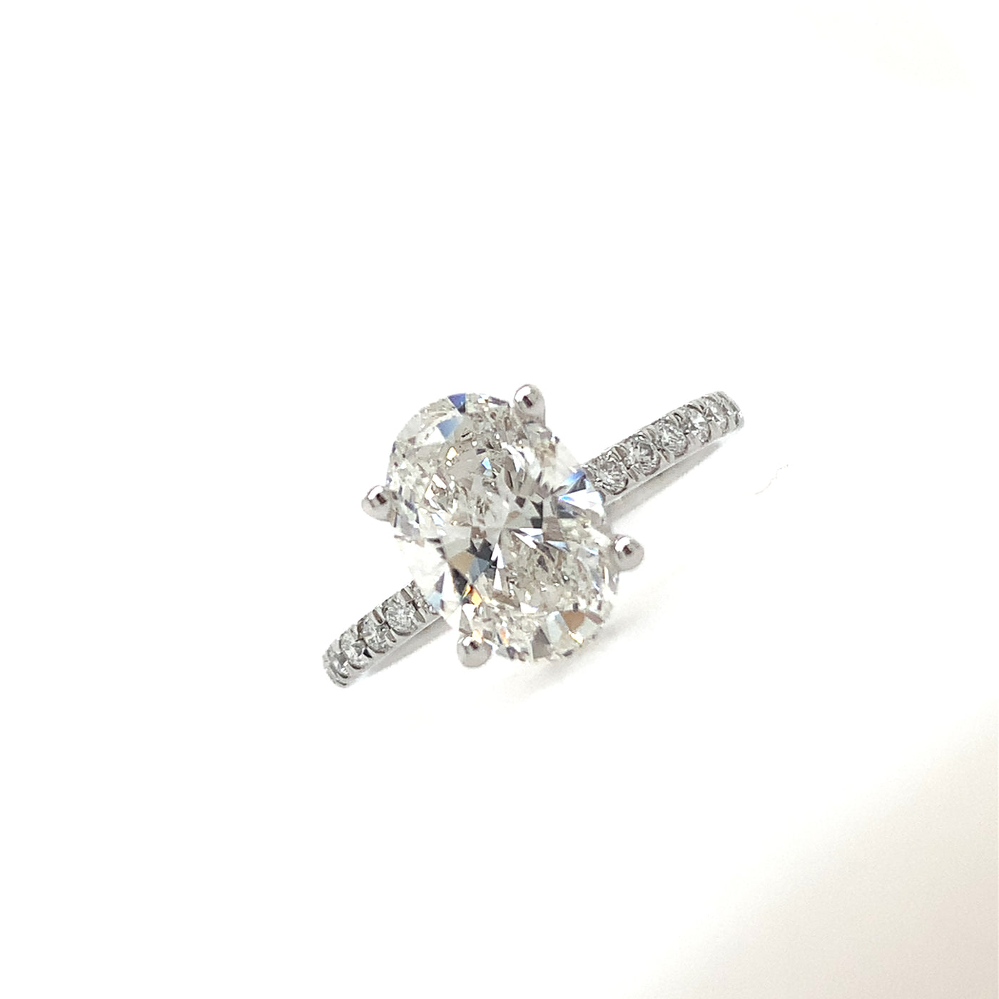14k Lab Grown Hidden Halo Diamond Ring