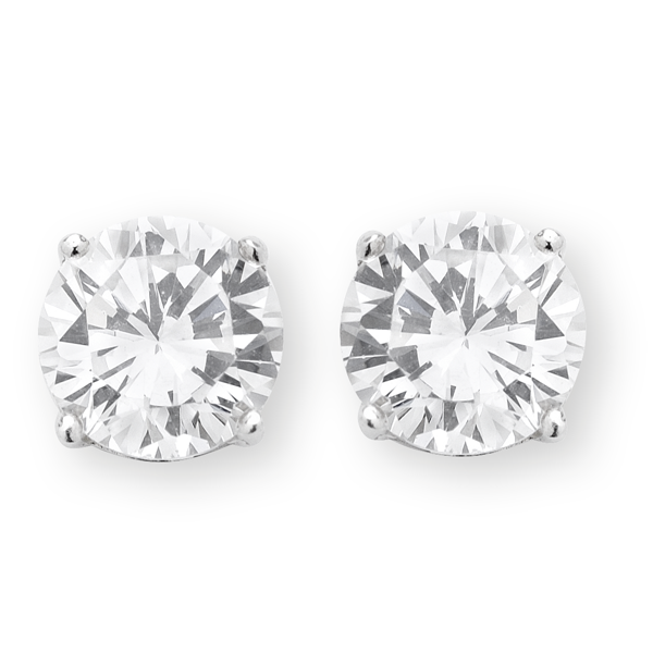 SS CZ Stud Earrings