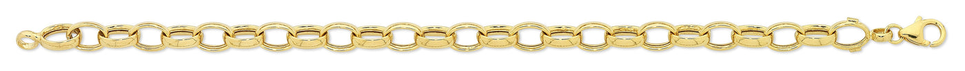 9K Yellow Gold Silver Filled Bracelet