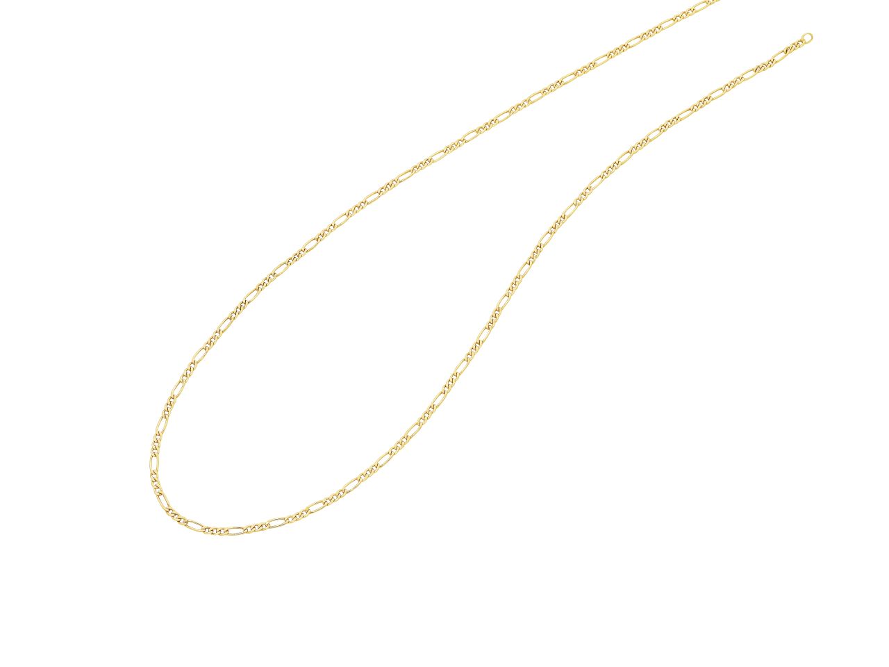 9K Yellow Gold & silver filled 3-1 curb chain