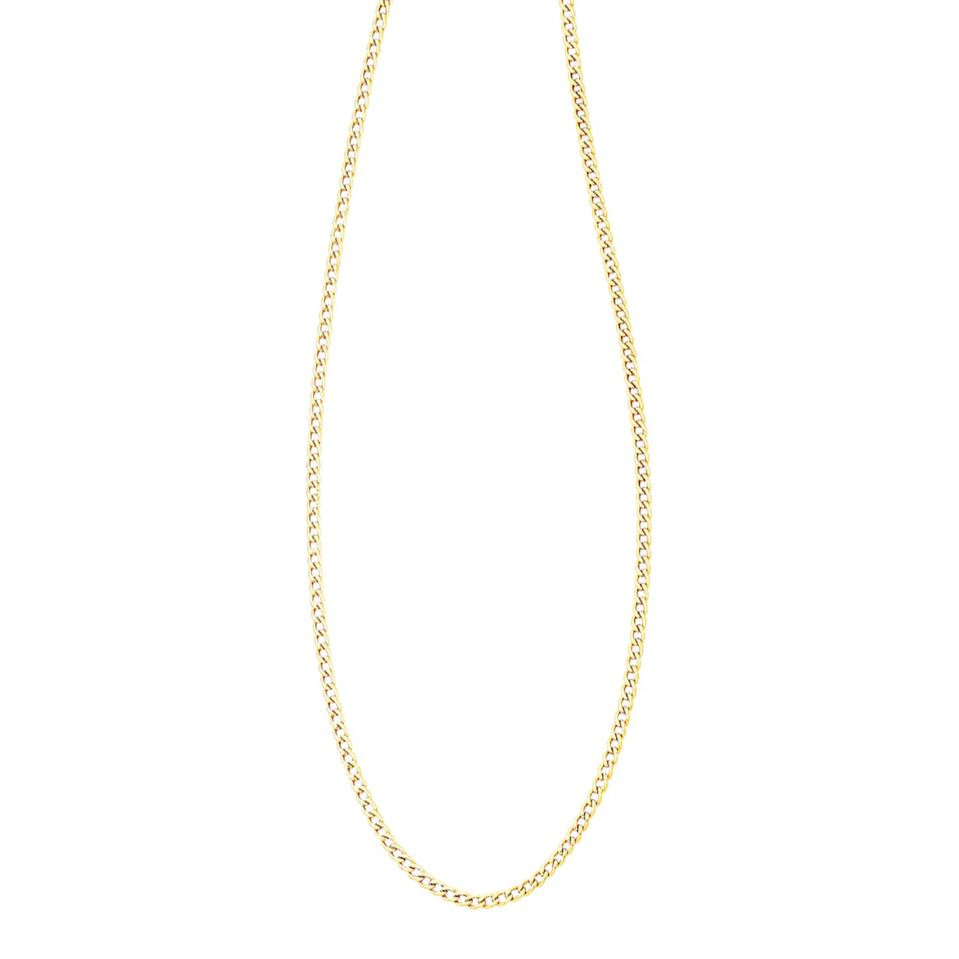 9k Yellow Gold & silver filled curb chain