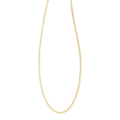 9k Yellow Gold & silver filled curb chain