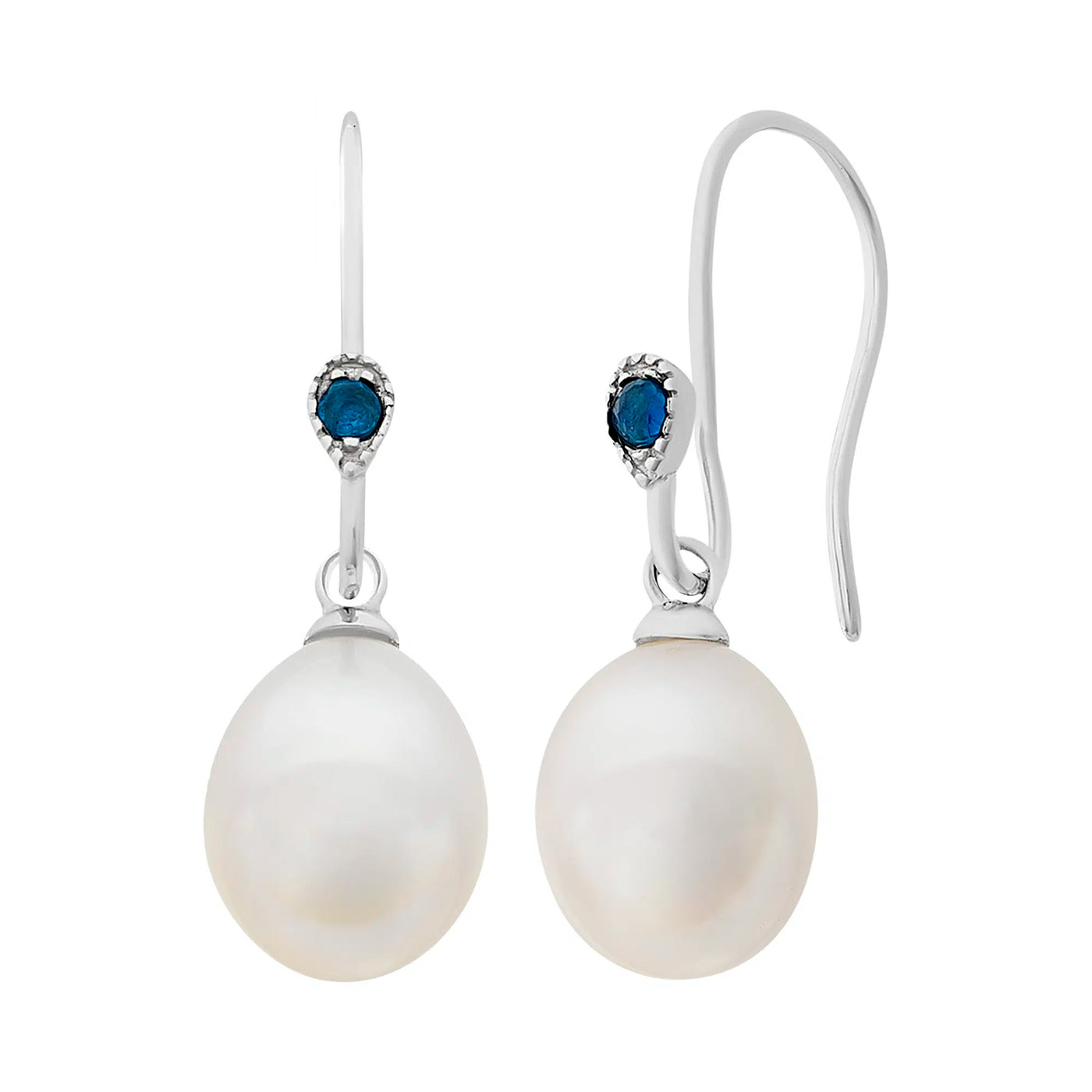 Pearl & Sapphire Earrings