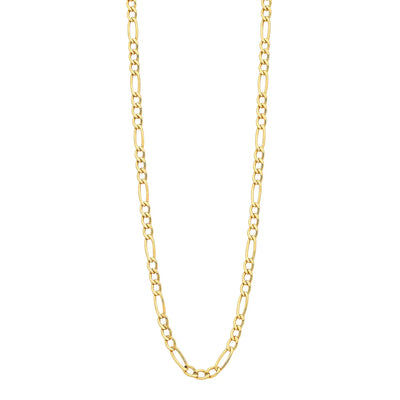 9K Yellow Gold & Silver Filled 3-1 Chain