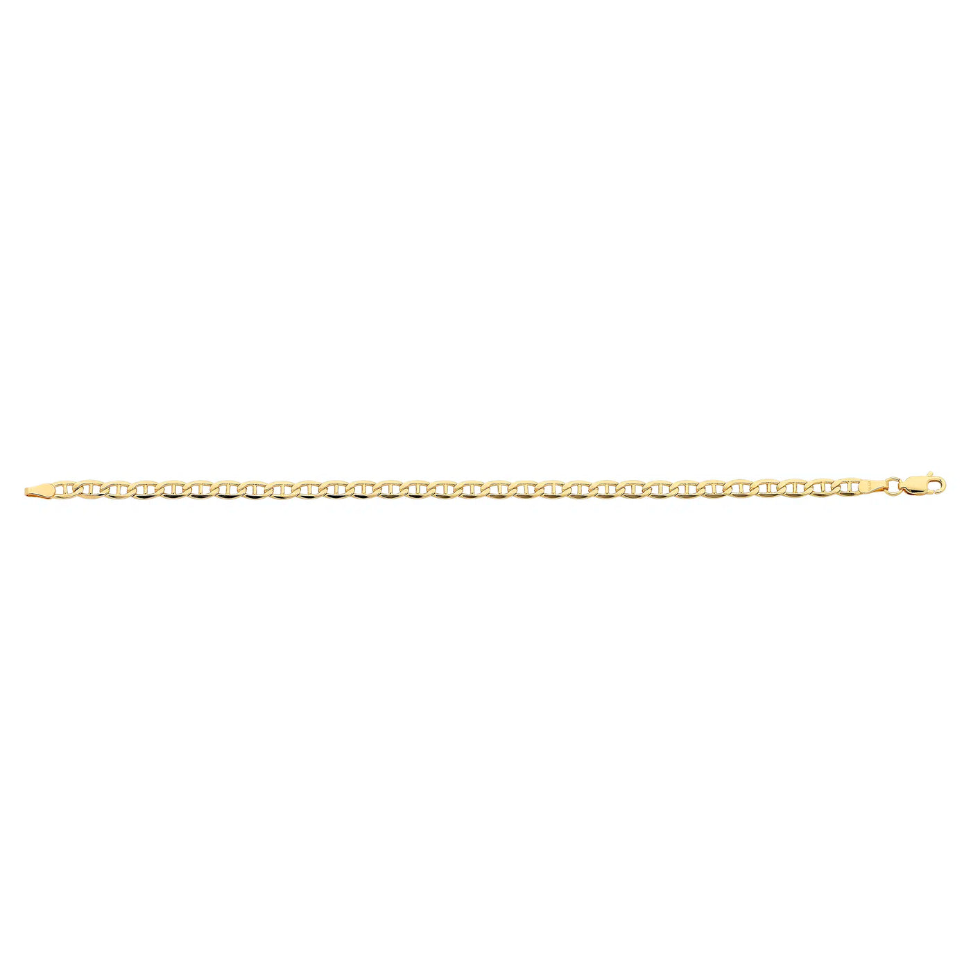 9K Yellow Gold & Silver Filled Anchor Bracelet