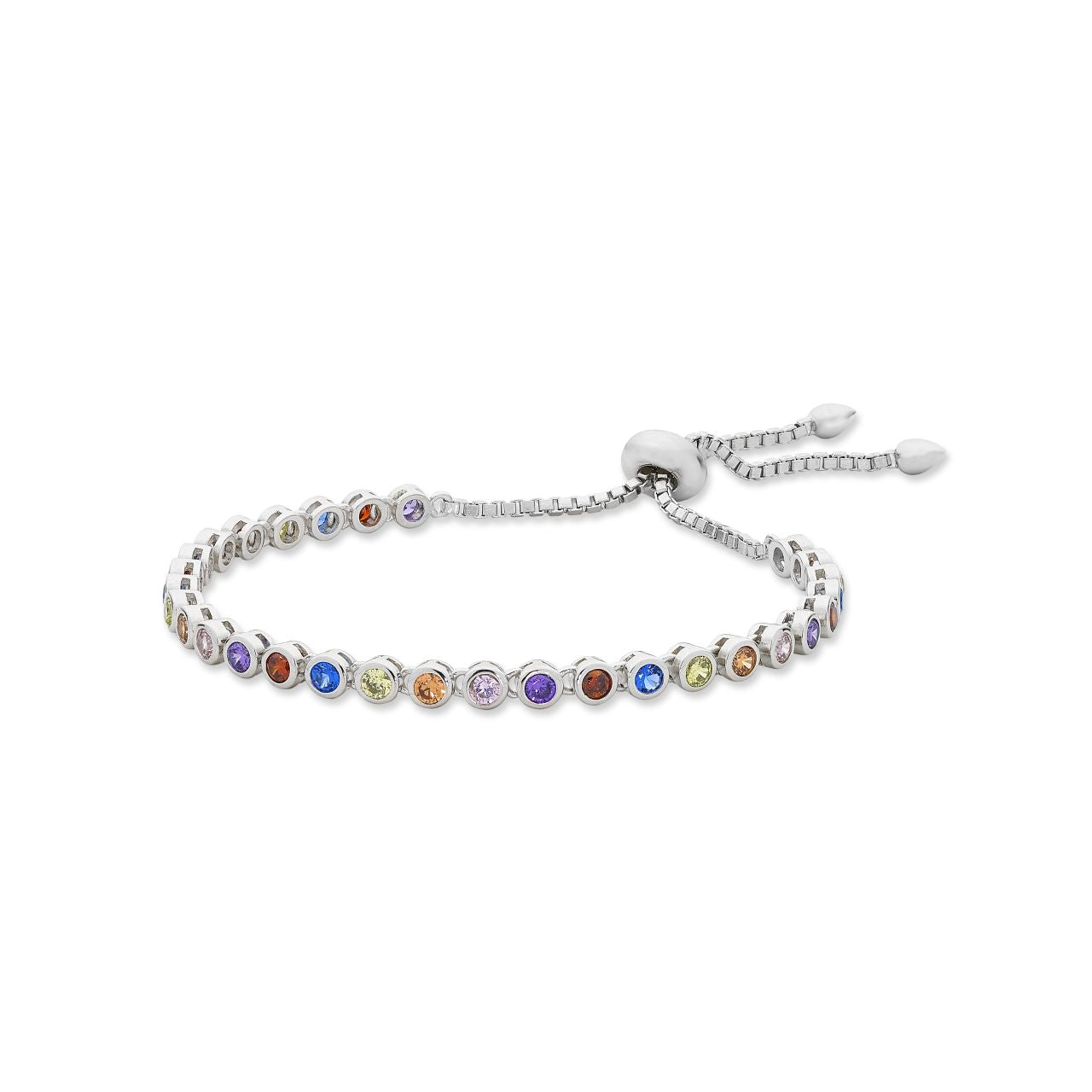 Silver Multicolor Friendship Bracelet