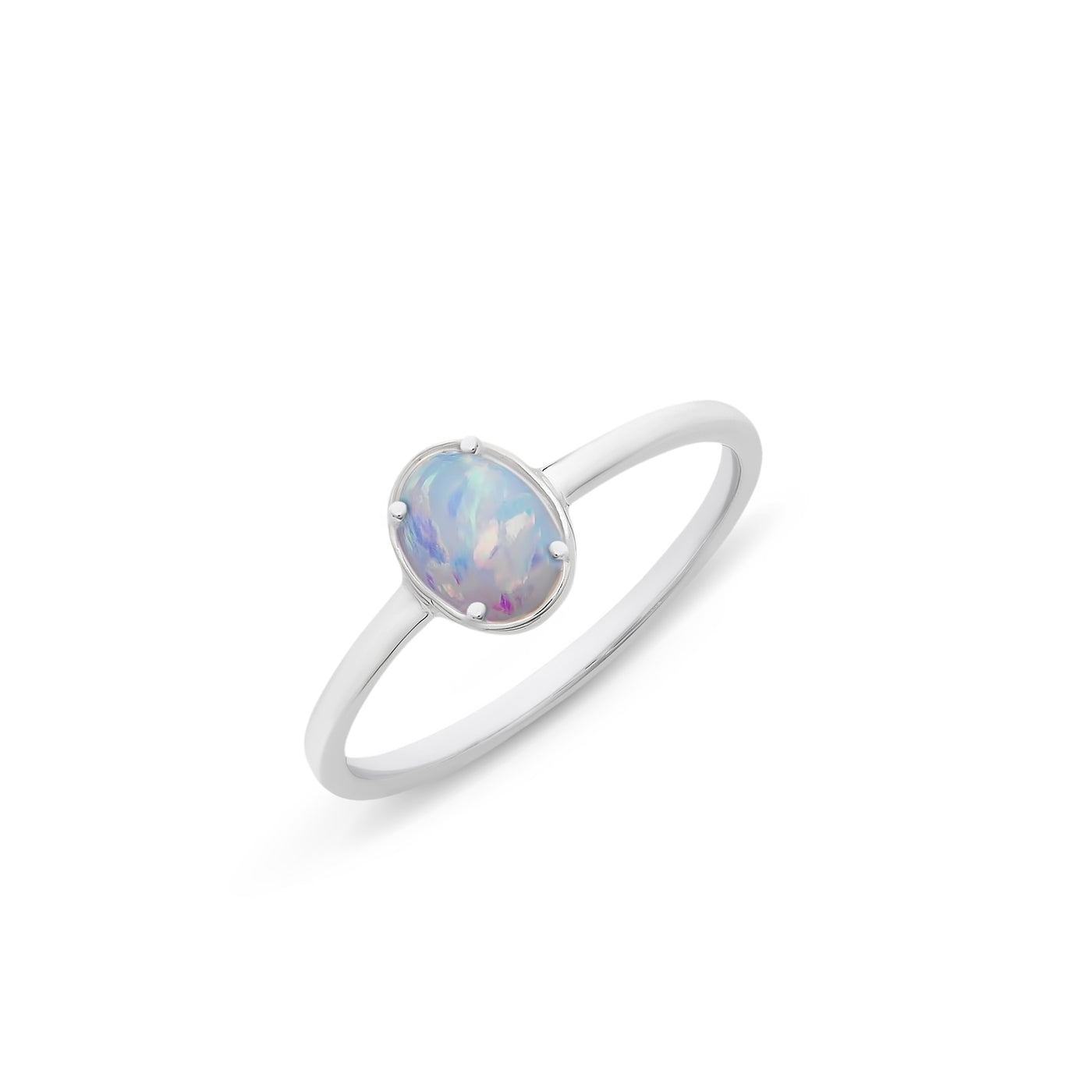 Sterling Silver 'Created Opal' ring