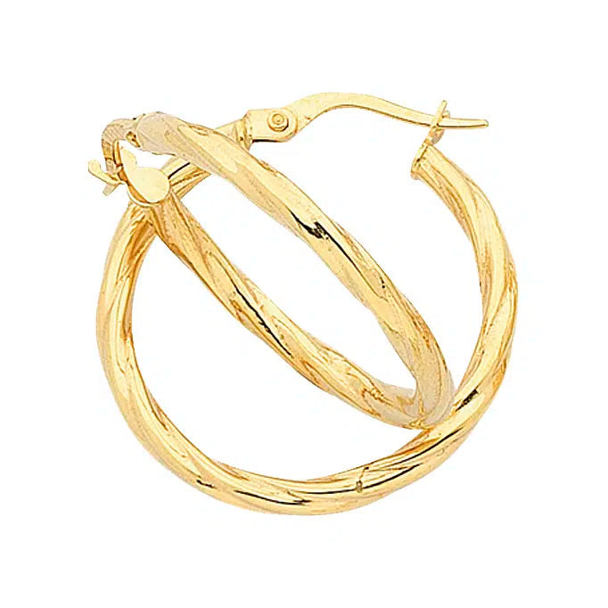 9ct Large Gold Plated Hoop Earrings