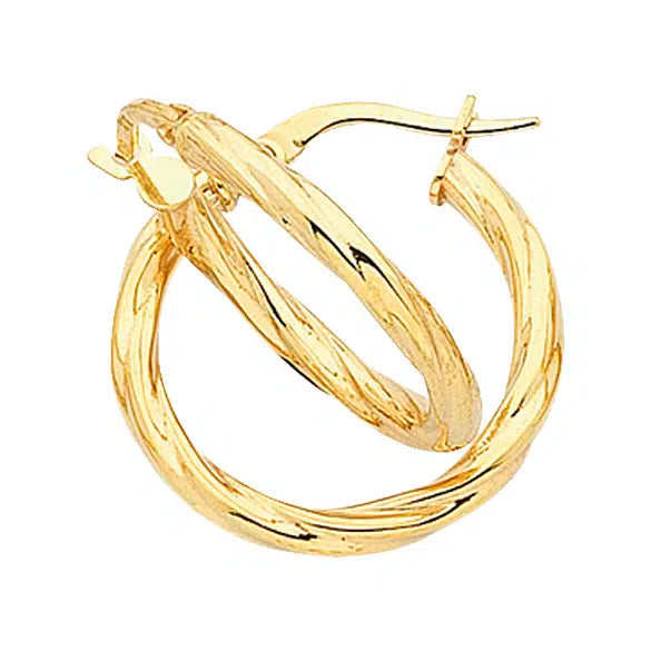 9ct Medium Gold Plated Hoop Earrings