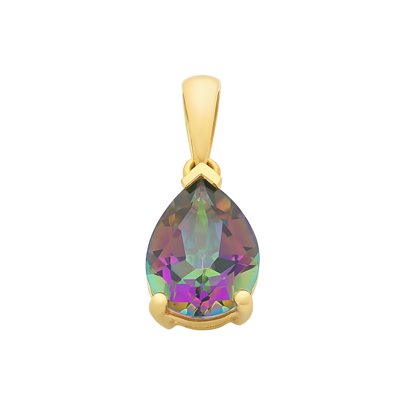 9K Mystic Topaz Pendant