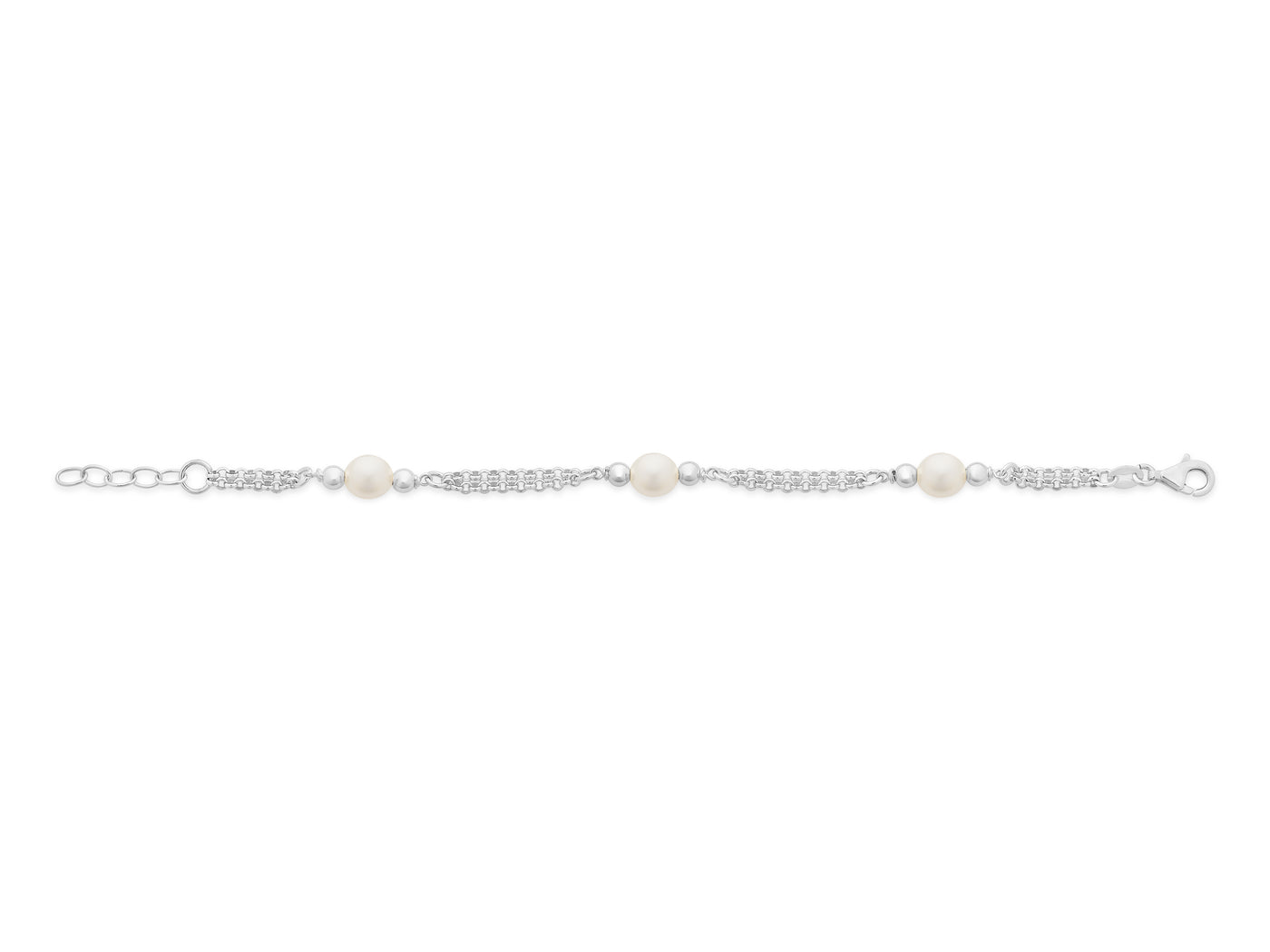 Silver Pearl Bracelet