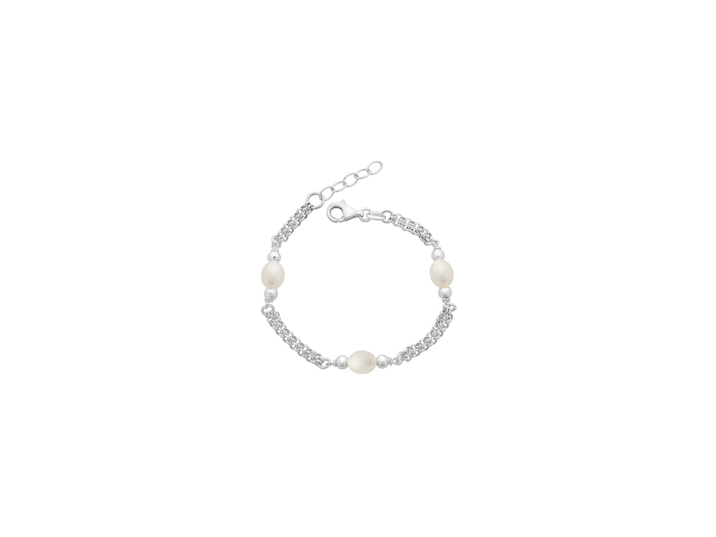 Silver Pearl Bracelet