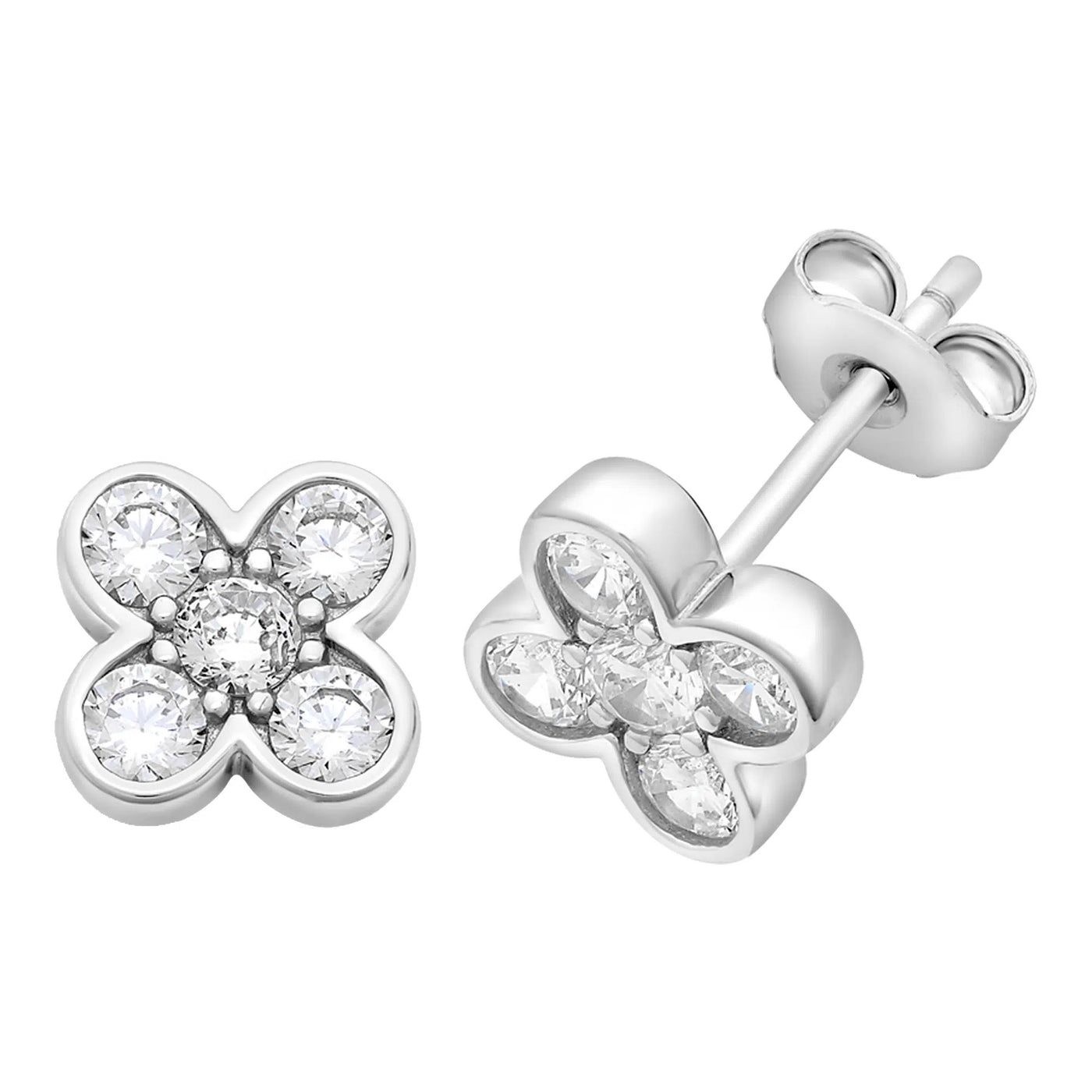 Silver Clover Earrings