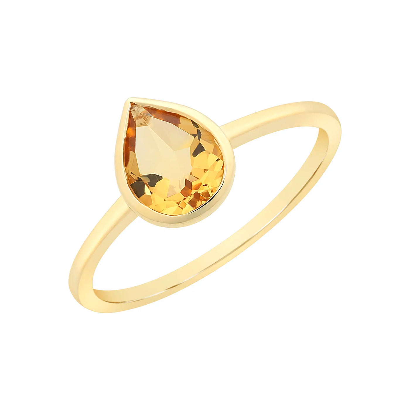 9K Citrine Ring