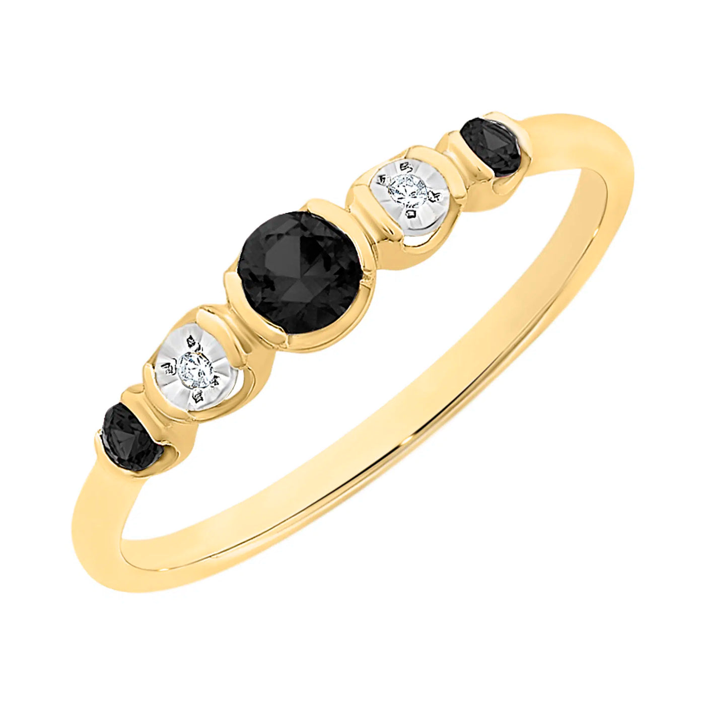 9K Sapphire & Diamond Ring