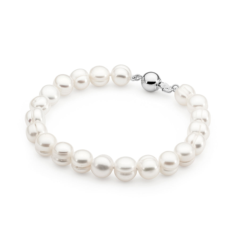Freshwater Pearl Bracelet with Sterling Silver Clasp