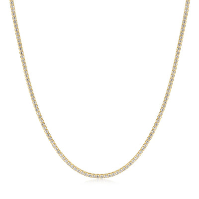 Gold Pave Necklace -tennis necklace