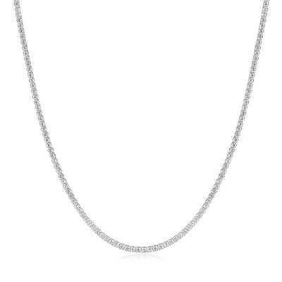 Silver Pave Necklace -tennis necklace