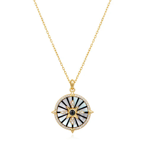 Gold Astrolabe Necklace