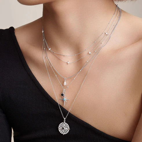 Silver Orb Chain Necklace