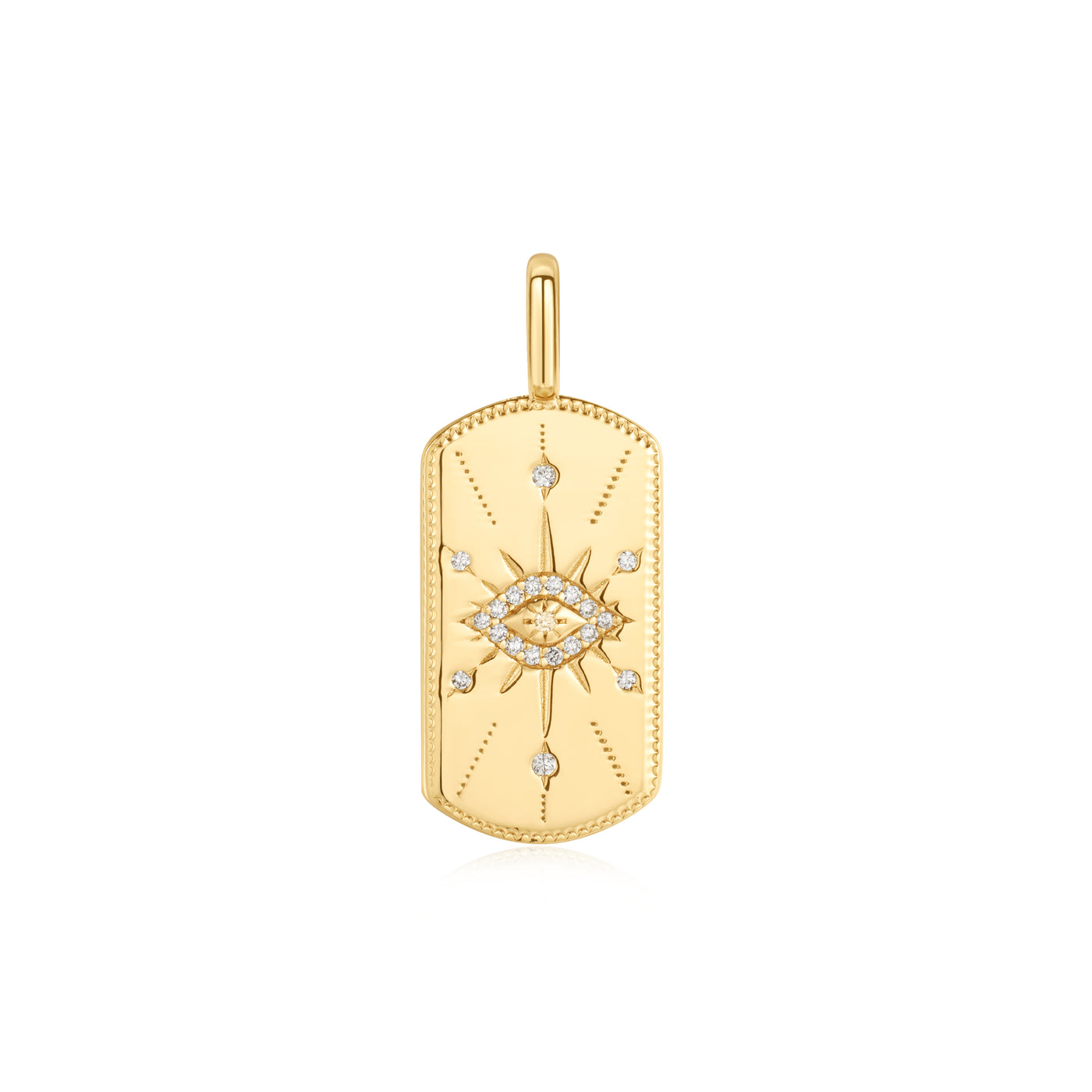 Gold Evil Eye Tag Charm