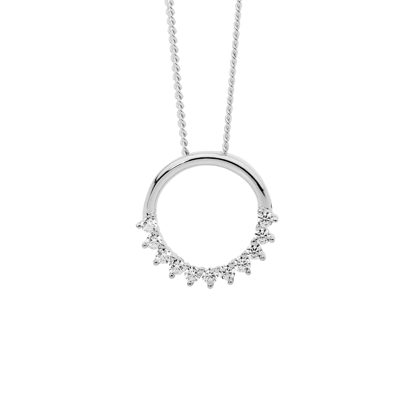 SS Crown Circle Necklet