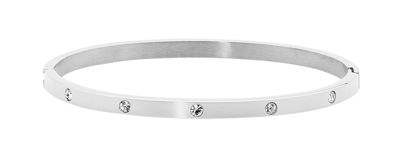 Stainless Steel CZ Bangle