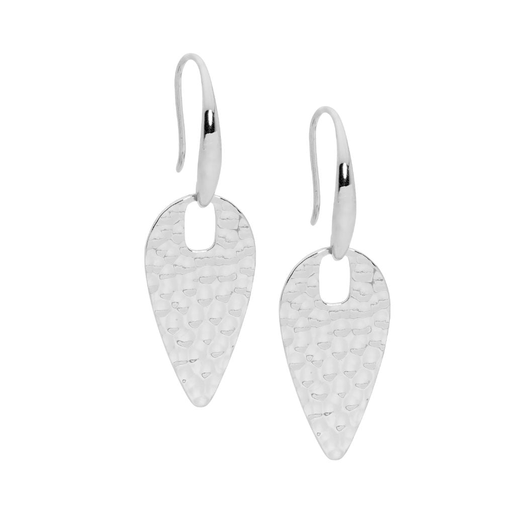 Hammered Spear Drop Earrings