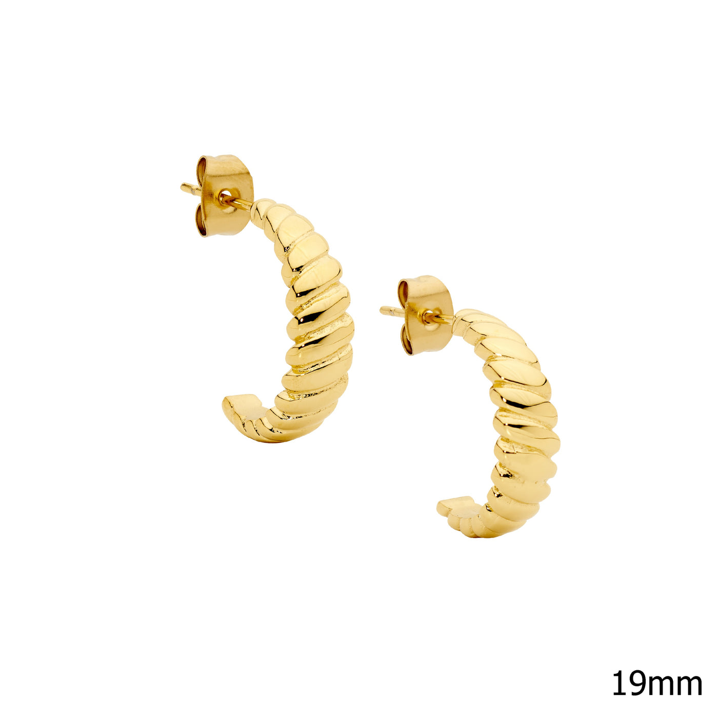 Crescent Earrings - Goldtone