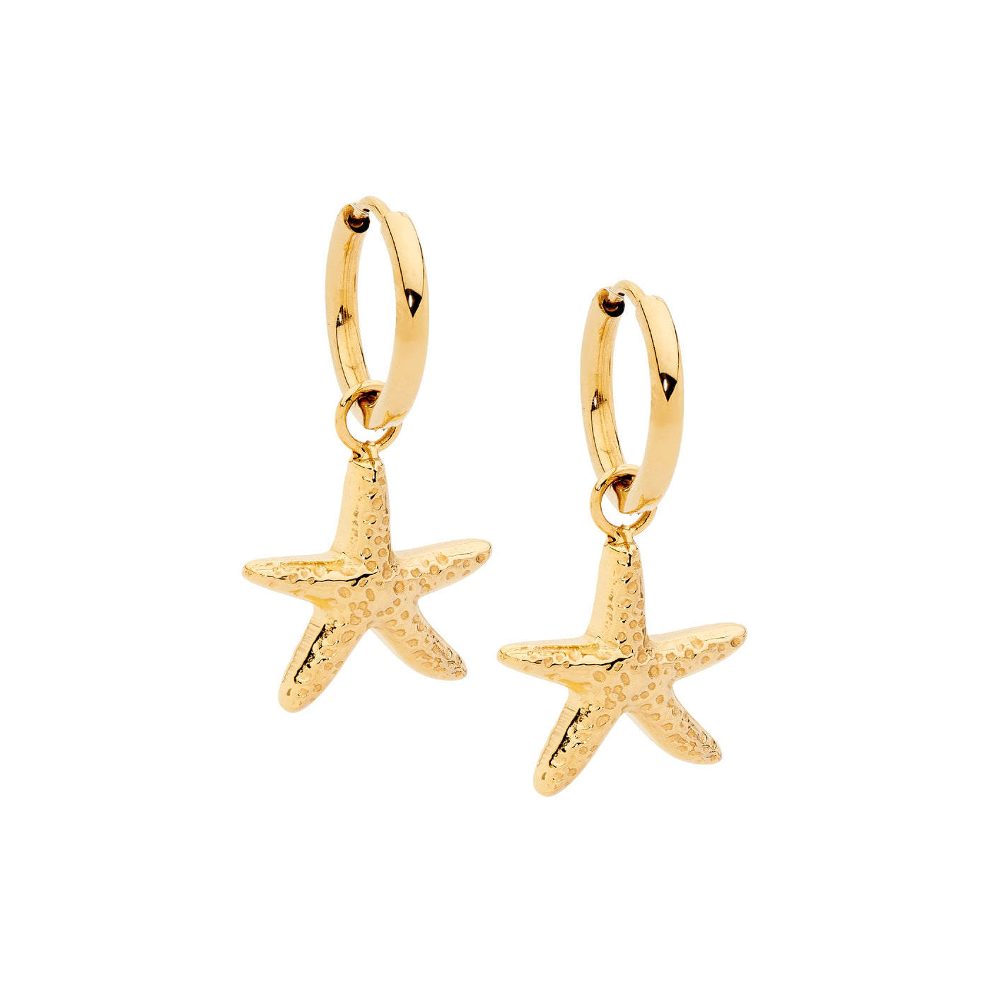 Gold tone Starfish Earrings
