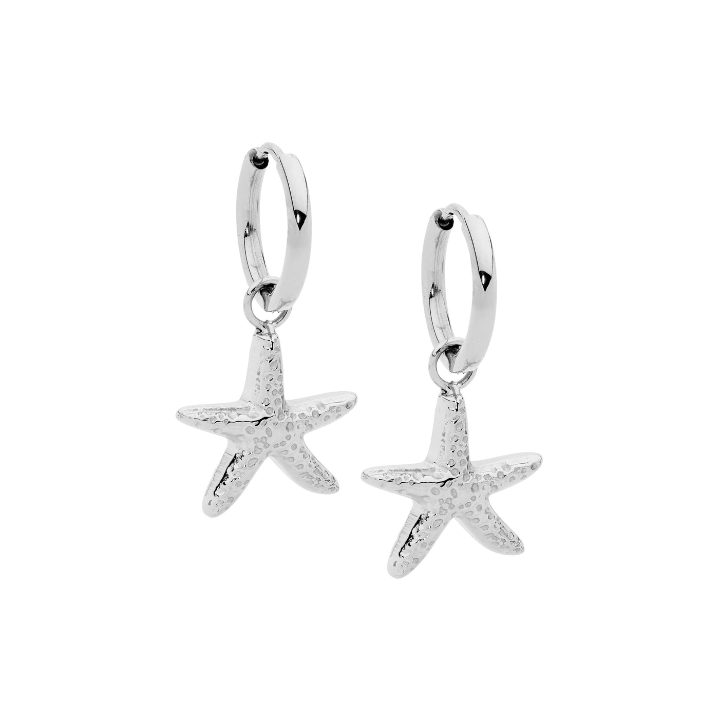 Steel Starfish Earrings