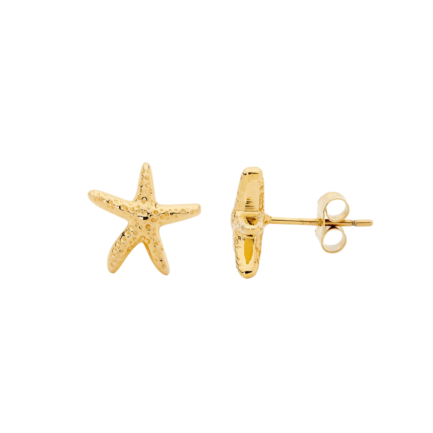 Gold Tone Starfish Stud Earring