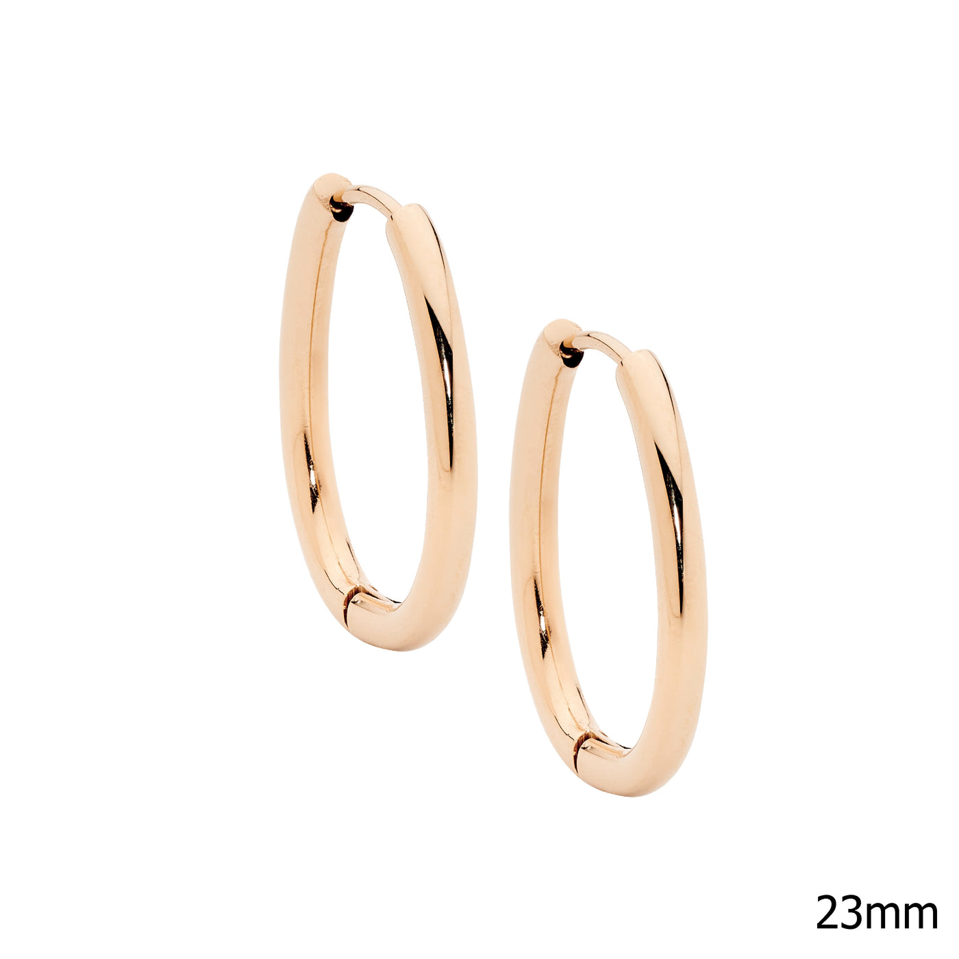 Rose tone Oval Hoop