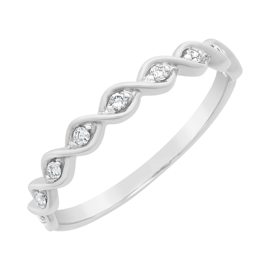 9K Diamond Twist Ring