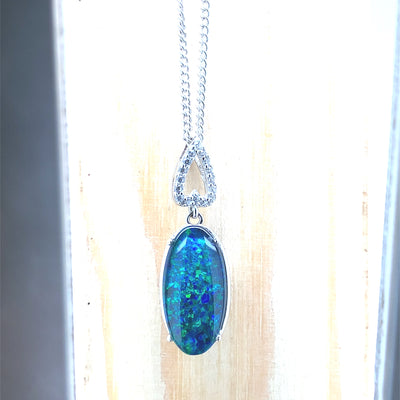 Opal Drop Pendant