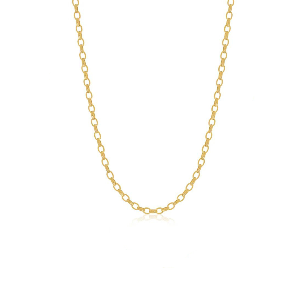 9k YELLOW GOLD Silver Filled Chain